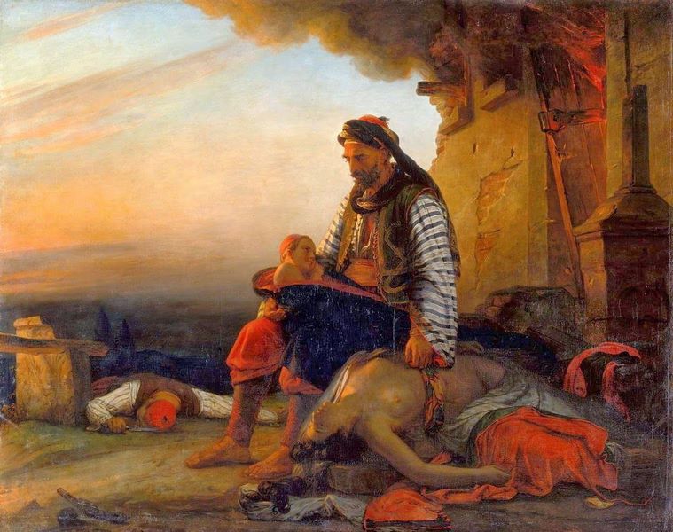 Μετά τη σφαγή στη Σαμοθράκη, έργο Francois-Auguste Vinson